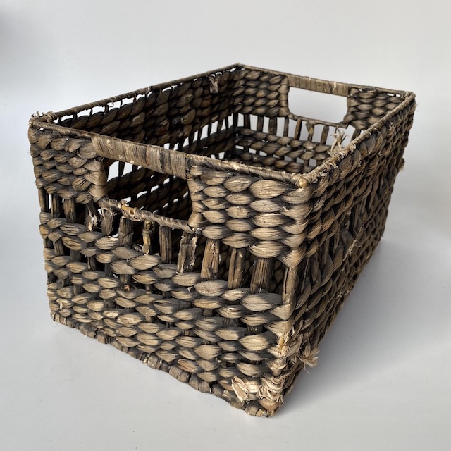 BASKET, Rectangular Storage Woven 38 x 25 x 21cmH